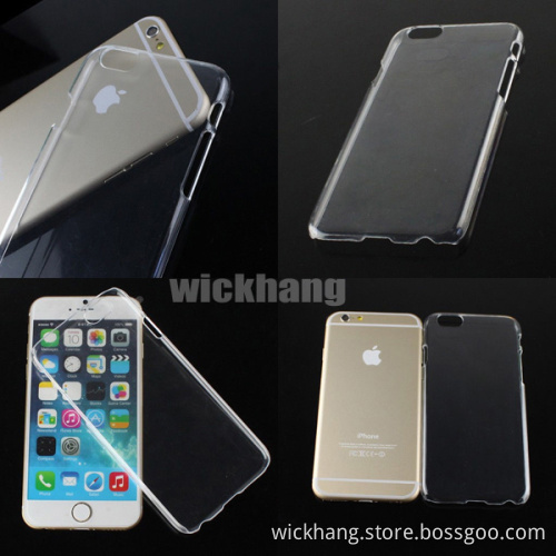 Glossy PC Clear Plastic Plain Blank Materials Printing DIY Phone Case for iPhone 6